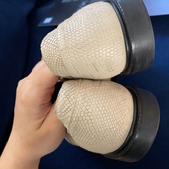 MM6 Maison Martin Margiela / embossed zip front Oxford in Beige Leather 38 8 - Picture 7 of 7